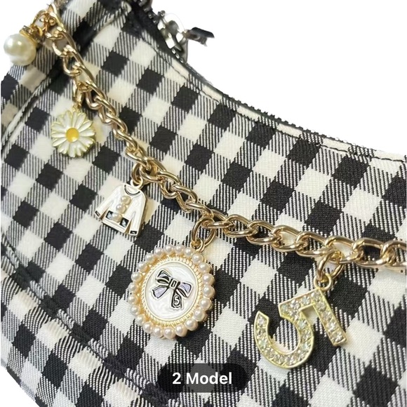 NEW Bag Belt Backpack Charm - Inspired Number 5 Gold and faux pearl Accent - Picture 2 of 6